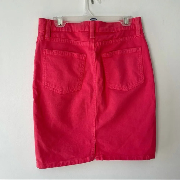Vintage Y2K AA high‎ waisted coral  pink denim skirt - Picture 6 of 8